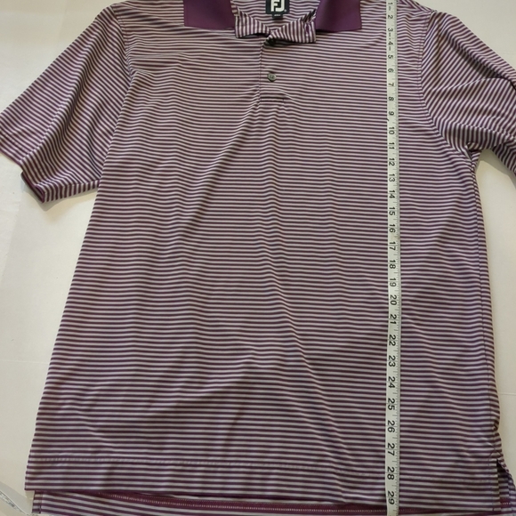 FootJoy Men's Purple /Gray Striped Polo/Golf Shirt , Size M - Picture 4 of 7
